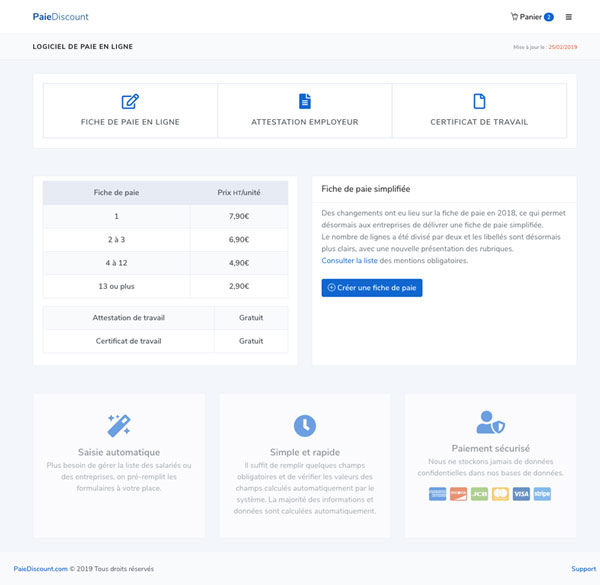 Créer une fiche de paie en ligne